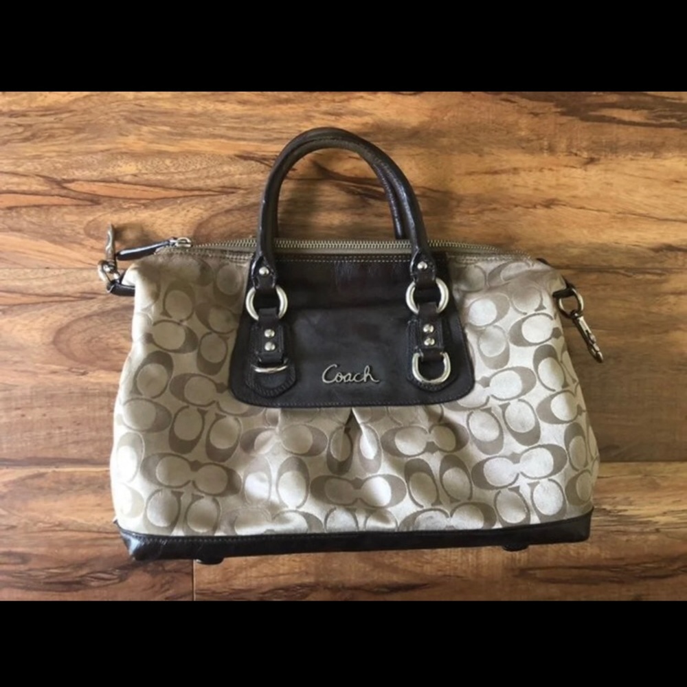 COACH Ashley Signature Satin Satchel